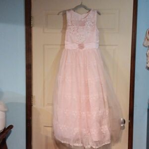 Girls Light Pink Formal Dress